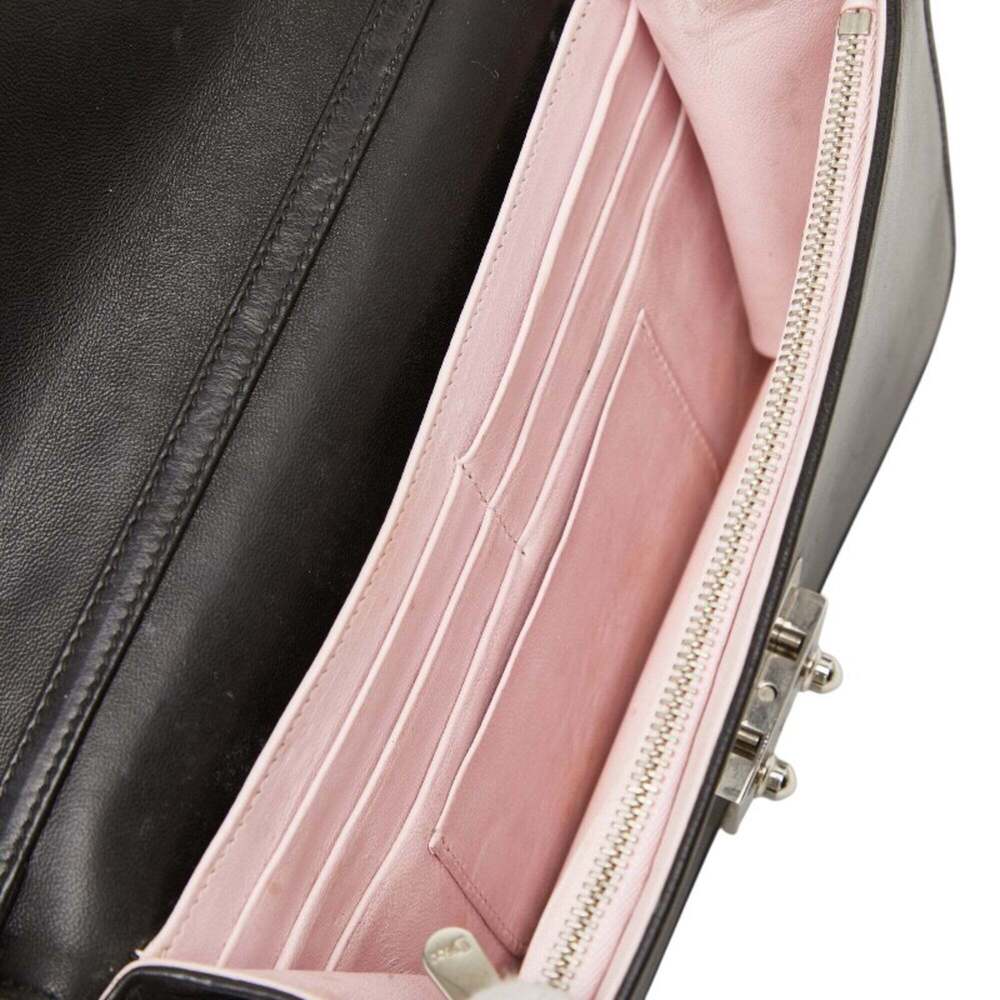 CHRISTIAN DIOR Black Leather Shoulder Bag - Picture 10 of 12